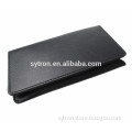 Concise black pu leather wallet with mobile phone holder with card slots